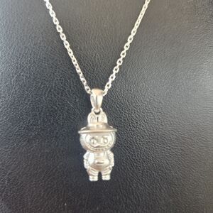 .999 Pure Silver LABUBU and 18in Chain